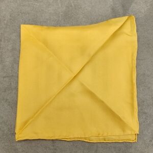 Murano Pocket Square Gold Yellow 100% Silk Twill Pastel Handrolled Scarf New $25